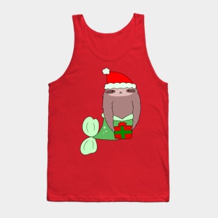 Christmas Mermaid Sloth Tank Top